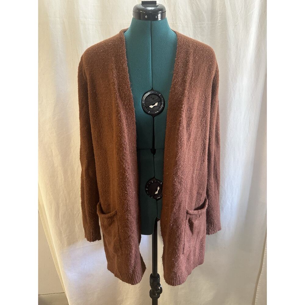 Love Ellie Open Front Cardigan Sweater – Medium – Brown Speckled Knit